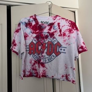 Womens ACDC cropped t shirt